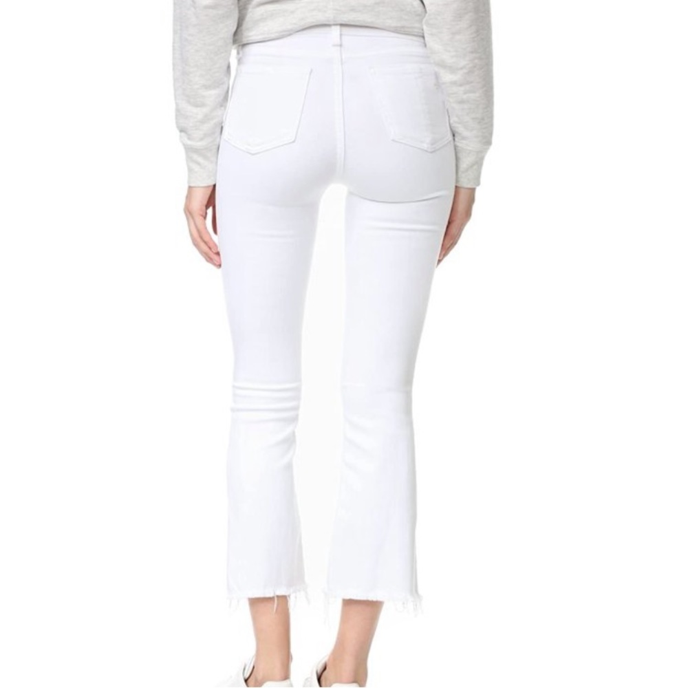 RAG & BONE Bright White Crop Flare Stretch Jeans size 30 Style # W15940545BWH - Picture 3 of 16